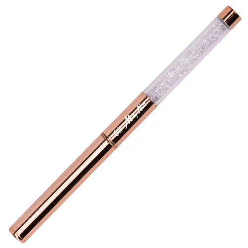 Molly Lac Golden gel brush with zircons - oval n6 - Lady&Oscar