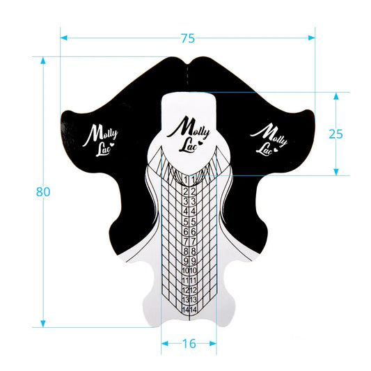 Cartine allungamento estremo 500 pz BLACK SILVER Molly - Lady&Oscar