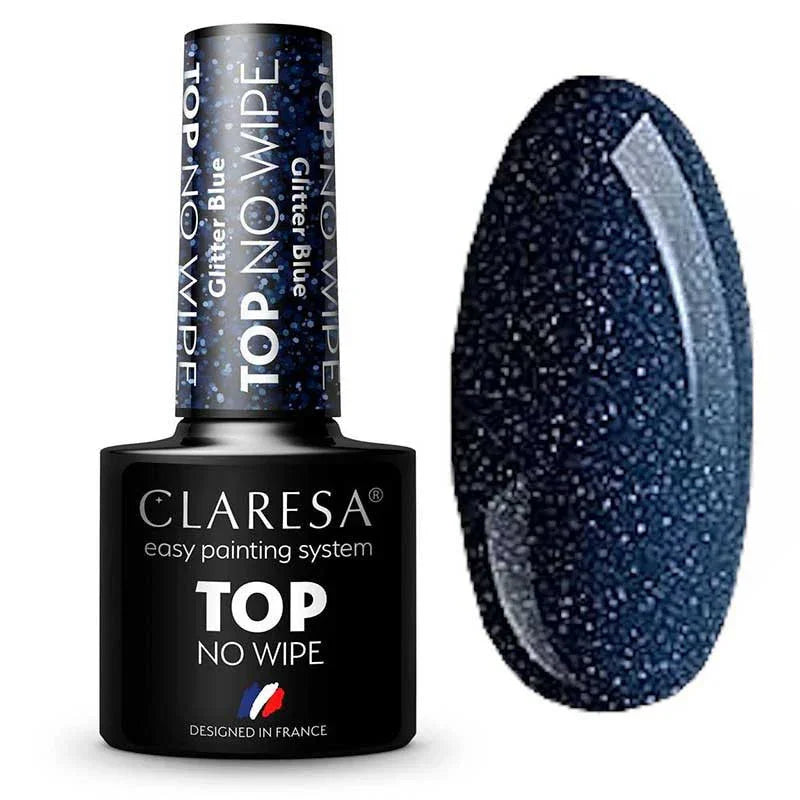 Claresa Semipermanente top no whipe Glitter blue 5g - Lady&Oscar