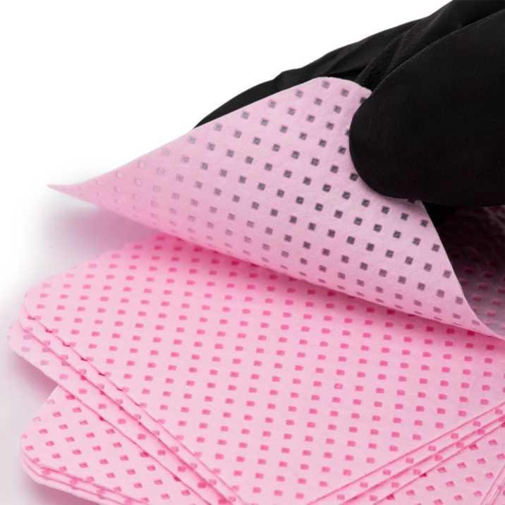 Pad per unghie perforati senza polvere, rosa, 5x5 cm, 540 pz Molly lac - Lady&Oscar