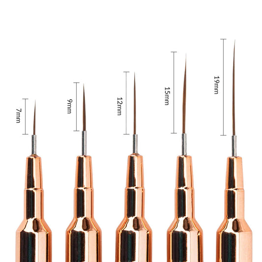 GNB Set pennelli, Nail art n2 (5 pezzi) K5