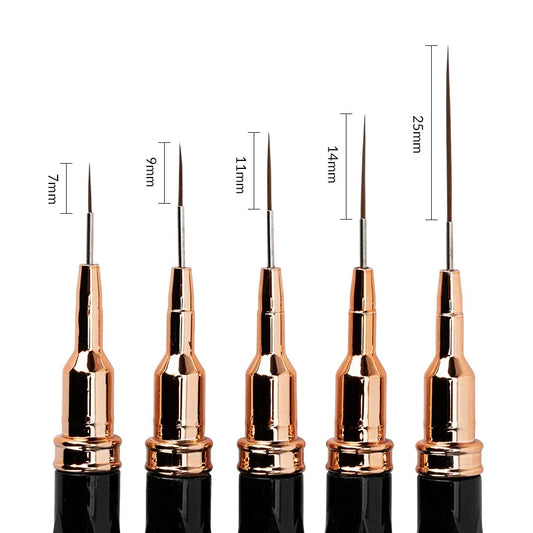 GNB Nail art tools black handle (5 psc) NTN Premium - Lady&Oscar