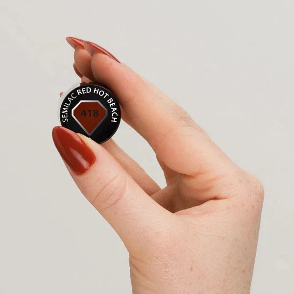 Semilac - Into Her Nature - #418 Red Hot Beach 7ml - Lady&Oscar