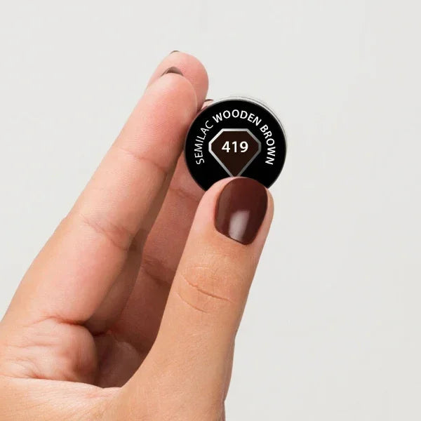 Semilac - Into Her Nature - #419 Wooden Brown 7ml - Lady&Oscar