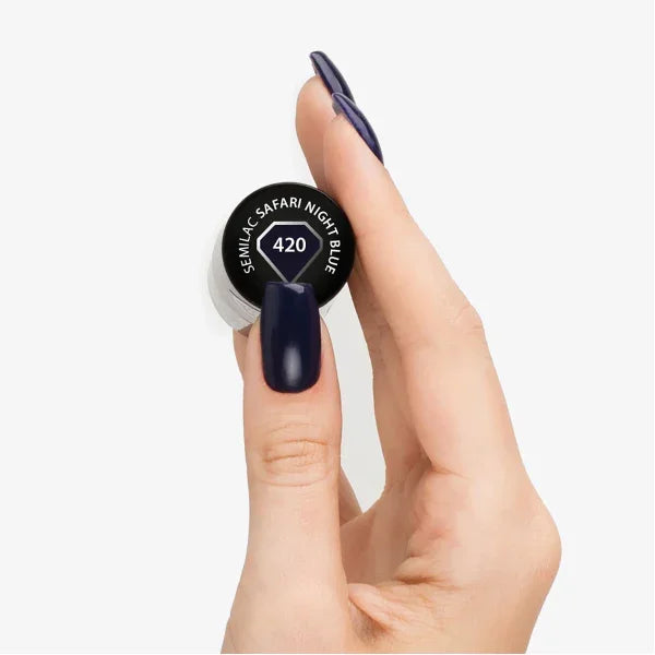 Semilac - Into Her Nature - #420 Safari Night Blue 7ml - Lady&Oscar