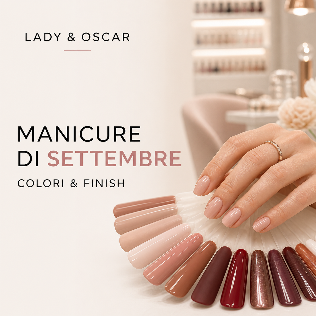Ventaglio di tips colorate per la manicure di settembre Lady&Oscar