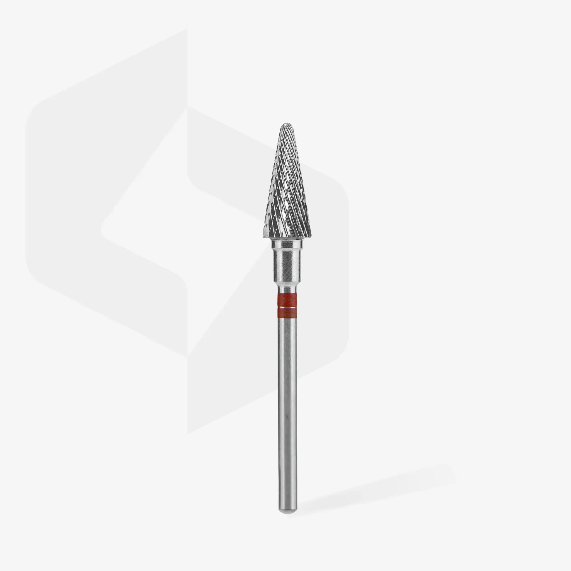 STALEKS Carbide nail drill bit for left-handed, cone, red EXPERT diameter 6 mm/working part 14 mm - Lady&Oscar
