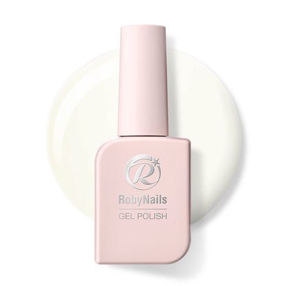 Gel Polish Cream White 8 ml RobyNails smalto semipermanente