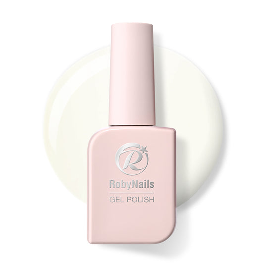 Gel Polish Cream White 8 ml RobyNails smalto semipermanente