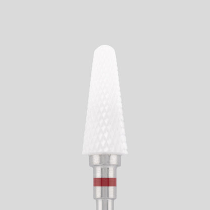 Ceramic bit "rounded cone" red, L-13,0 mm., Ø4,0 mm