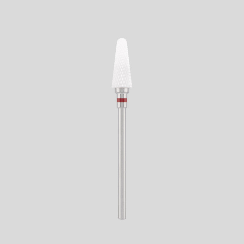 Ceramic bit "rounded cone" red, L-13,0 mm., Ø4,0 mm