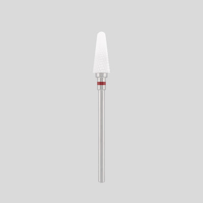 Ceramic bit "rounded cone" red, L-13,0 mm., Ø4,0 mm