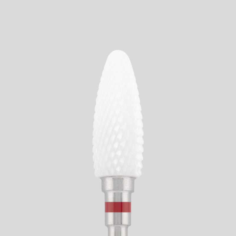 Ceramic bit "corn" red, L-14,0 mm., Ø6,0 mm