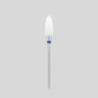 Ceramic bit "Reversable corn" straight, blue, L-14,0 mm., Ø6,0 mm