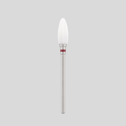 Ceramic bit "Reversable corn" straight, red, L-14,0 mm., Ø6,0 mm