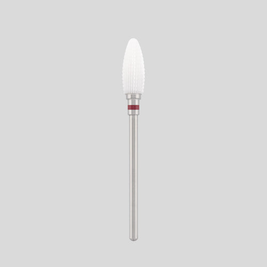 Ceramic bit "Reversable corn" straight, red, L-14,0 mm., Ø6,0 mm