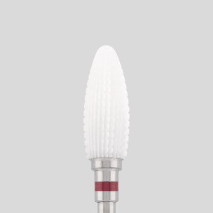 Ceramic bit "Reversable corn" straight, red, L-14,0 mm., Ø6,0 mm