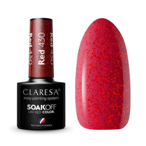 Claresa - Color Soak Off - Red - 5g