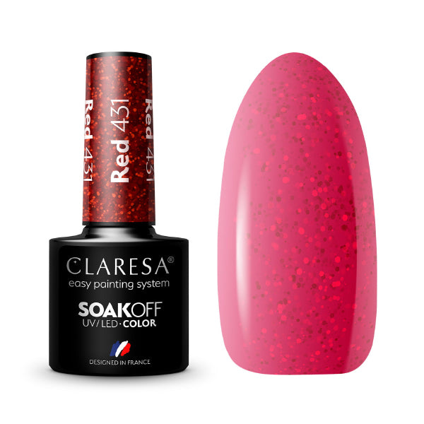 Claresa - Color Soak Off - Red - 5g