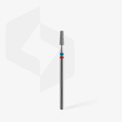 STALEKS Diamond nail drill bit DUO cone red-blue EXPERT head diameter 2,5 mm / working part 8 mm - Lady&Oscar