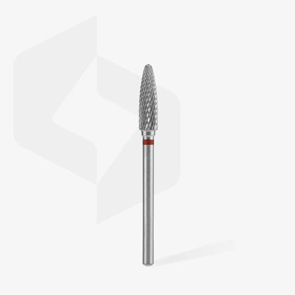 STALEKS Carbide nail drill bit, corn, red EXPERT diameter 4 mm/working part 14 mm - Lady&Oscar
