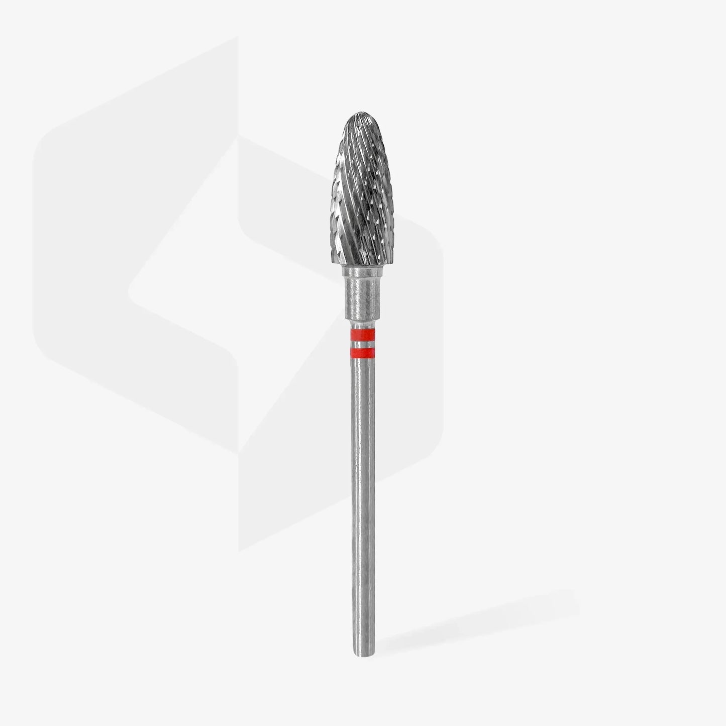 STALEKS Carbide nail drill bit for left-handed users corn red EXPERT diameter 6 mm / working part 14 mm - Lady&Oscar