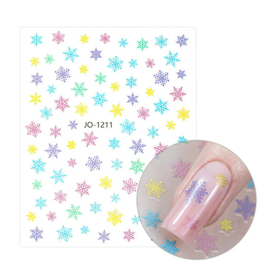 Adesivi per unghie natalizi Molly Nails autoadesivi JO-1211