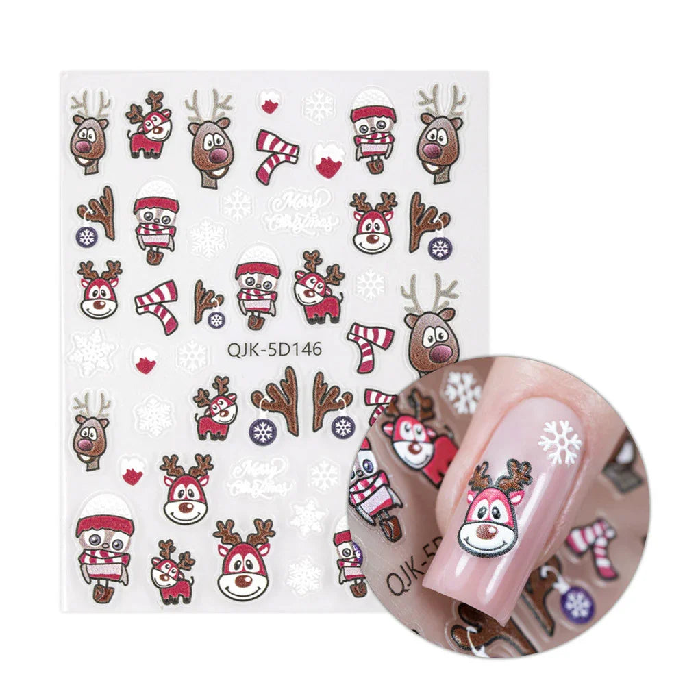 Adesivi per unghie natalizi Molly Nails autoadesivi QJK- 5D146