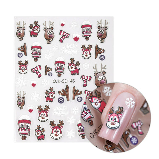 Adesivi per unghie natalizi Molly Nails autoadesivi QJK- 5D146