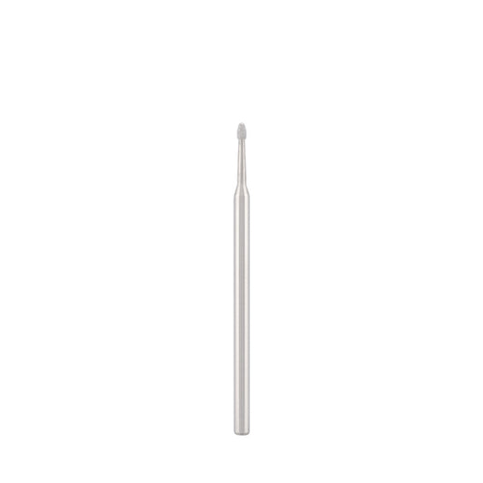 Stainless steel bit "drop" non abrasive, for gentle removal nails, L-2,5 mm., Ø1,3 mm.