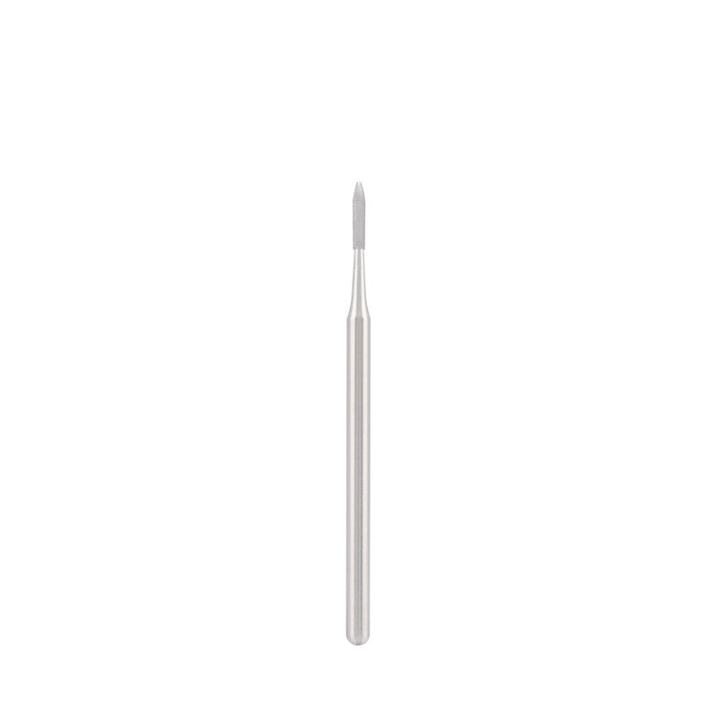 Dettaglio di Stainless steel bit "flame" non abrasive, for gentle cleaning the nails, L-6,5 mm., Ø1,3 mm.