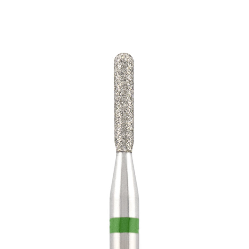 Vista alternativa di Diamond bit "rounded cylinder" green, L-8,0 mm., Ø1,6 mm.