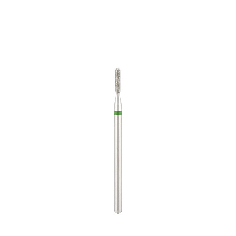 Dettaglio di Diamond bit "rounded cylinder" green, L-8,0 mm., Ø1,6 mm.