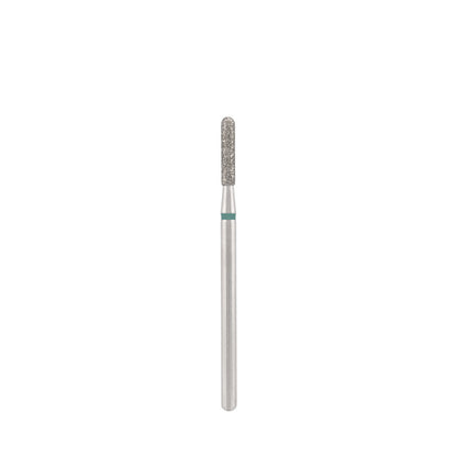 Dettaglio di Diamond bit "rounded cylinder" green, L-8,0 mm., Ø1,8 mm.