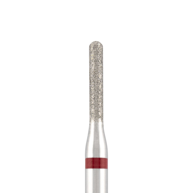Vista alternativa di Diamond bit "rounded cylinder" red, L-8,0 mm., Ø1,6 mm.