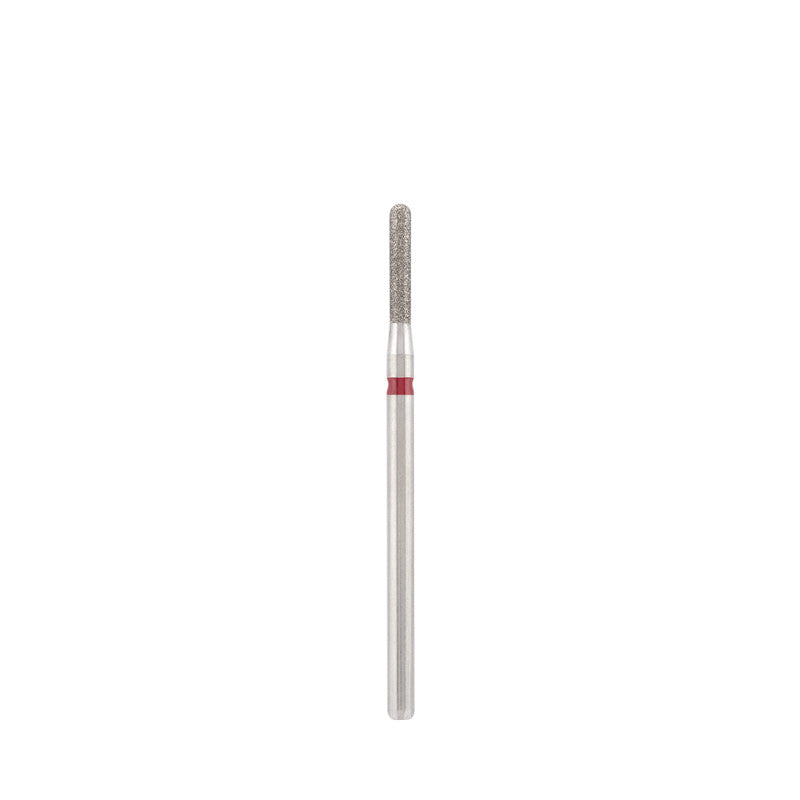 Dettaglio di Diamond bit "rounded cylinder" red, L-8,0 mm., Ø1,8 mm.