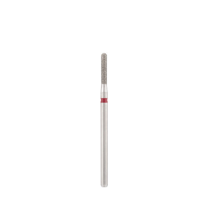 Dettaglio di Diamond bit "rounded cylinder" red, L-8,0 mm., Ø1,8 mm.