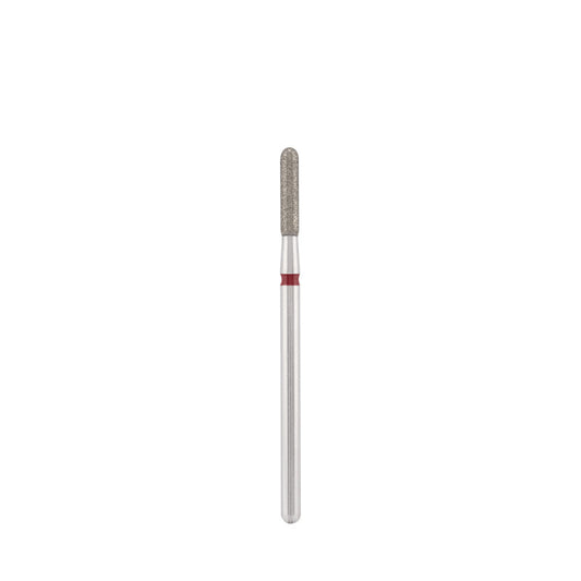 Diamond bit "rounded cylinder" red, L-8,0 mm., Ø2,3 mm.