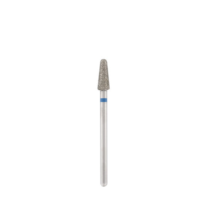 Dettaglio di Diamond bit "rounded cone" blue, L-10,0 mm., Ø4,0 mm.