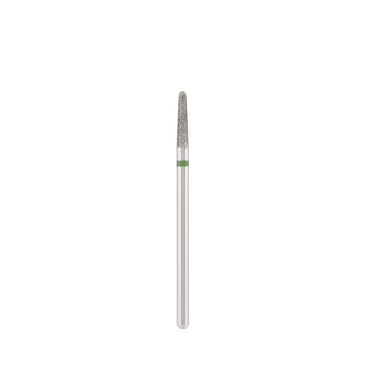 Diamond bit "rounded cone" green, L-10,0 mm., Ø2,3 mm.