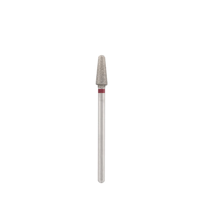 Dettaglio di Diamond bit "rounded cone" red, L-10,0 mm., Ø4,0 mm.