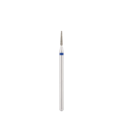 Dettaglio di Diamond bit "rounded needle" blue, L-9,0 mm., Ø1,4 mm.