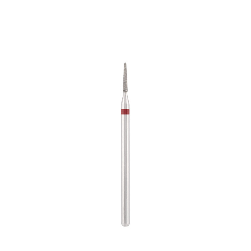 Dettaglio di Diamond bit "rounded needle" red, L-9,0 mm., Ø1,4 mm.