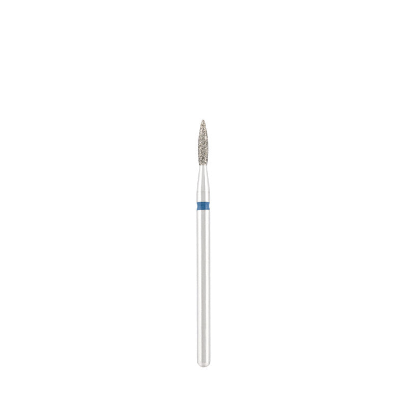 Dettaglio di Diamond bit "flame" sharp blue, L- 8,0 mm., Ø1,8 mm.