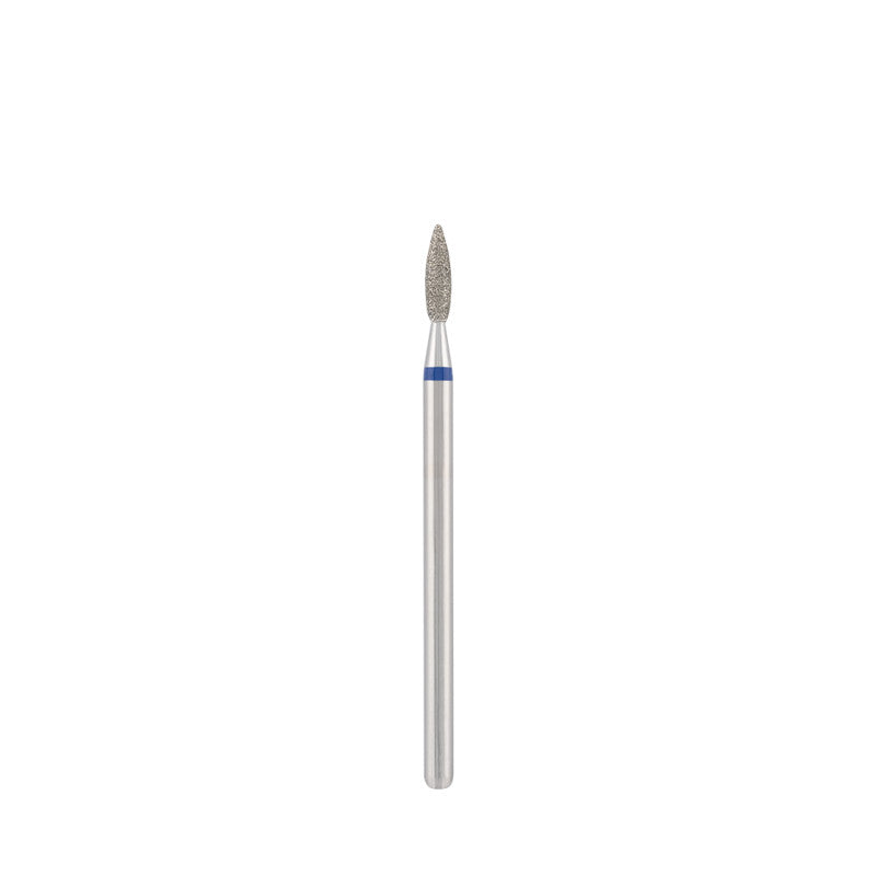 Dettaglio di Diamond bit "flame" safe blue, L- 8,0 mm., Ø2,1 mm.