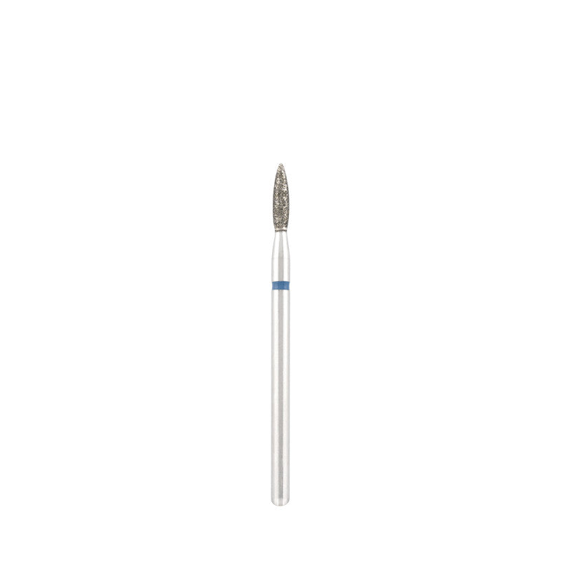 Dettaglio di Diamond bit "flame" sharp blue, L- 8,0 mm., Ø2,1 mm.