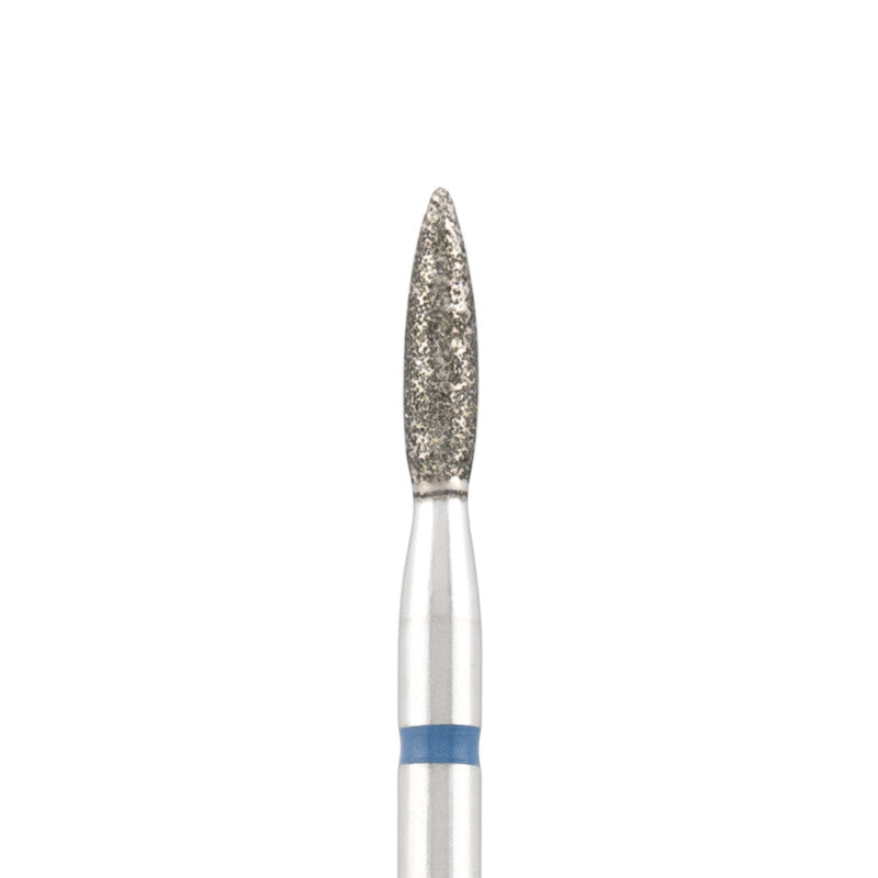 Vista alternativa di Diamond bit "flame" sharp blue, L- 8,0 mm., Ø2,1 mm.