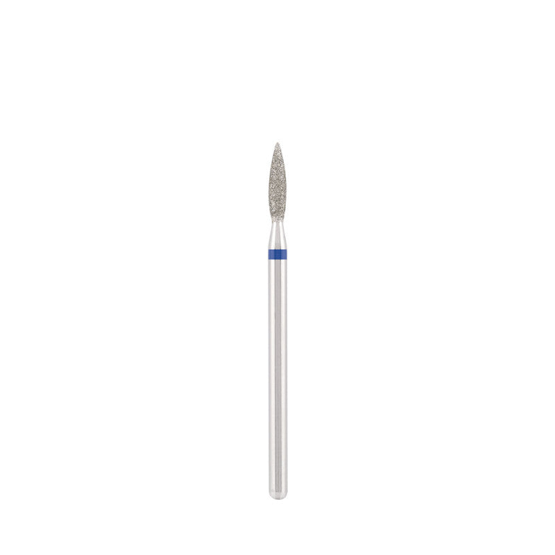 Dettaglio di Diamond bit "flame" safe blue, L- 8,0 mm., Ø2,3 mm.
