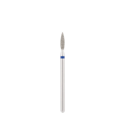 Dettaglio di Diamond bit "flame" safe blue, L- 8,0 mm., Ø2,3 mm.