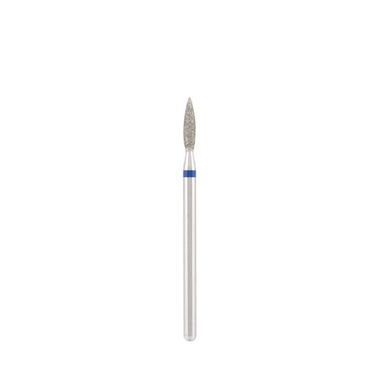 Diamond bit "flame" safe blue, L- 8,0 mm., Ø2,3 mm.